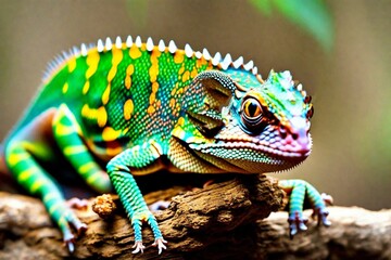 Obraz premium chameleon on a branch
