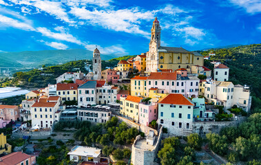 Fototapeta premium The village of Cervo on the Italian Riviera, Liguria, Italy