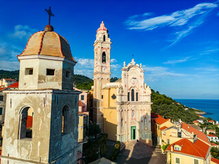 The village of Cervo on the Italian Riviera, Liguria, Italy