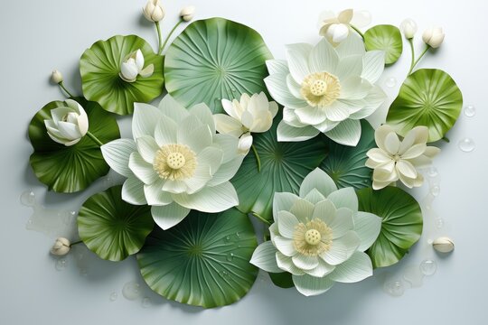 I've created an image that encapsulates the essence of spring with white flowers blossoming on lush green branches, highlighting the beauty of nature through jasmine and cherry blooms This visual cele