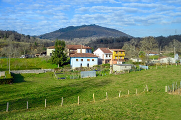 Obraz premium Rural architecture in Asturias province, Spain