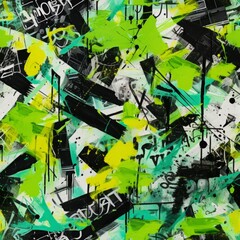 Torn-up layered paper: posters, newspapers and advertisements art, mixed media seamless pattern, colorful pop art texture