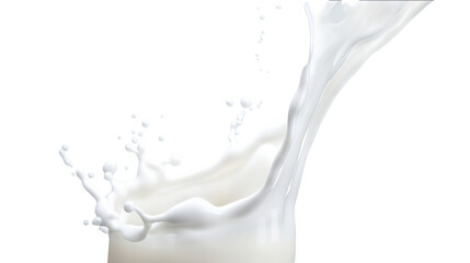 milk pour splackisolated white 
.pouring milk into glass