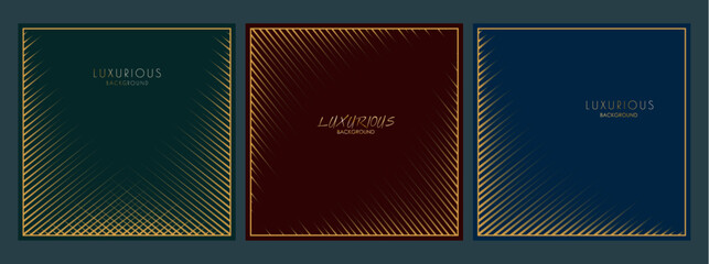 Premium background. Design of golden lines for covers, posters, banners, invitations. Template for creative design