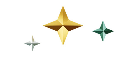 3d golden star