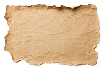 Torn cardboard paper isolated on white background Generative AI 