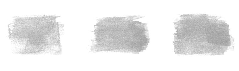 3 Texturen - graue Wasserfarbe gemalt mit einem Pinsel