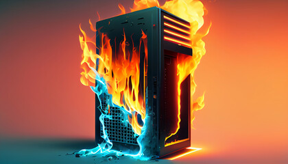 Burning Computer