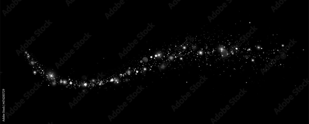 Aufkleber glow light effect. vector illustration. christmas flash. dust.realistic falling snow.christmas backg