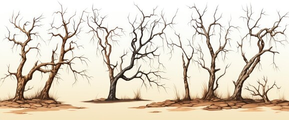Dead Trees Dry Tree Collection Isolated , Background Image For Website, Background Images , Desktop Wallpaper Hd Images