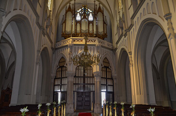 Fototapeta na wymiar interior of the cathedral of st james country