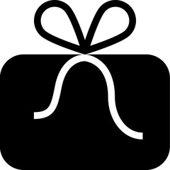 Present gift box solid trendy icon. Pixel perfect, flat style symbol. Celebration package sign.