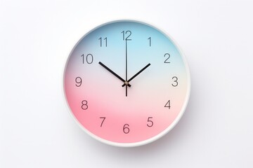 Concept of time Analog clock on pastel simple modern style background for banners, flyers, posters or websites.	