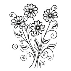 line drawing, line art png, line art prints, spring clipart, line art rose, rose clipart, floral svg, flower png, wildflower svg, flower clipart, bouquet svg, tattoo svg, line art, svg files, svg file