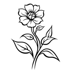 Obraz premium line drawing, line art png, line art prints, spring clipart, line art rose, rose clipart, floral svg, flower png, wildflower svg, flower clipart, bouquet svg, tattoo svg, line art, svg files, svg file