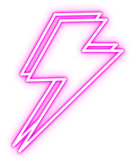 Glowing Neon Lightning Illustration Isolated Vector