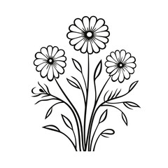 line drawing, line art png, line art prints, spring clipart, line art rose, rose clipart, floral svg, flower png, wildflower svg, flower clipart, bouquet svg, tattoo svg, line art, svg files, svg file