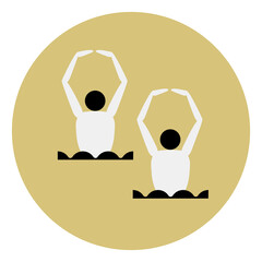 Artistic swimming competition icon. Sport sign.