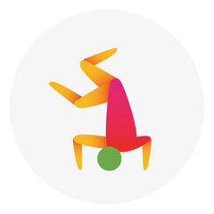 Breaking competition icon. Colorful sport sign.