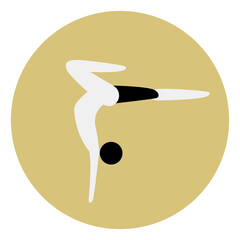 Acrobatic gymnastics competition icon. Sport sign.