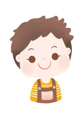 Cartoon for education, this is a little boy. This is can use for instructional media, family tree.