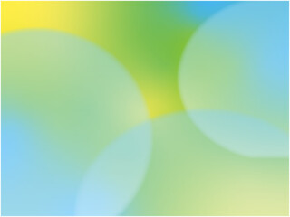 Obraz premium 鮮やかカラーでぼんやりとした抽象背景_黄色x緑色×水色系のミックスカラー