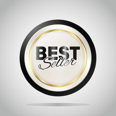 Luxury golden badges and labels. Retro vintage circle badge design