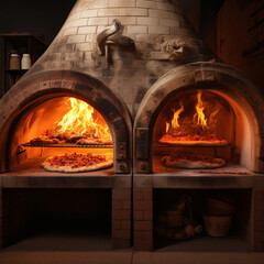 Obraz premium Wood-burning pizza oven