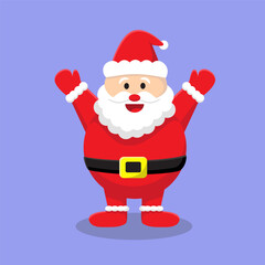 happy santa claus cartoon mascot cute character