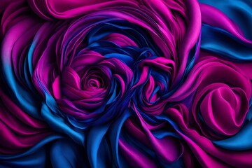 Vibrant magenta and electric blue in a surreal dance of vivid hues.