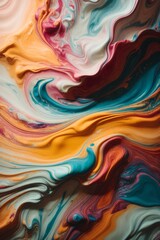 Colorful abstract background of oil paint mixing in water. Colorful background