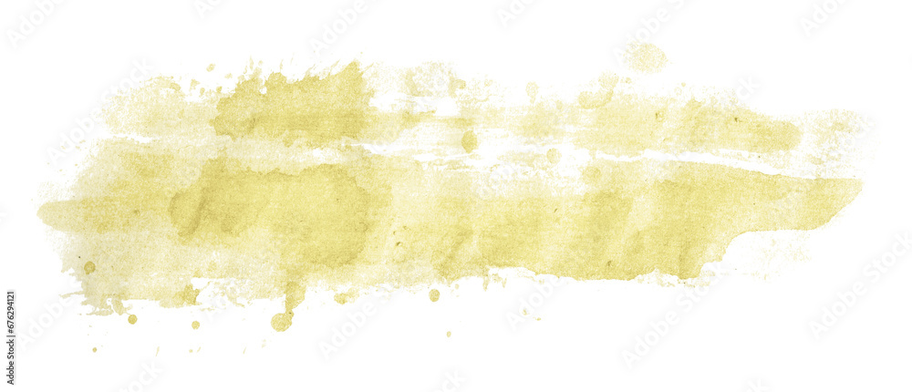 Wall mural light yellow watercolor background. artistic hand paint. isolated on transparent background.