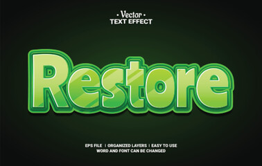 Restore Editable Vector Text Effect.