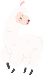 Cute Llama cartoon illustration
