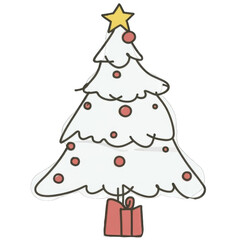illustration of  tree on Christmas Day, Decorate for Christmas
