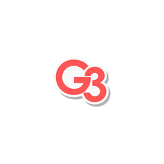 Modern and unique letter G3 initials logo isolated on white background