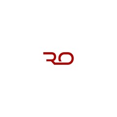 Initial RO letter logo isolated on white background