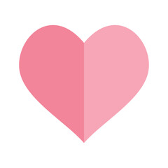 heart love symbol icon vector illustration design graphic flat style pink and white