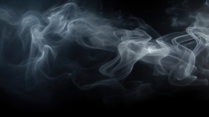 Fototapeta premium Abstract smoke on black background. Smoke background