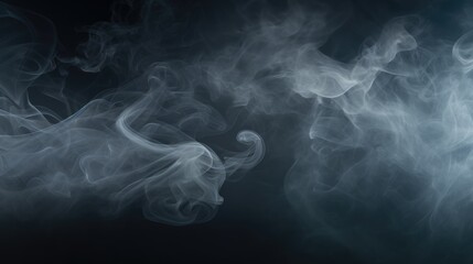 Fototapeta premium Abstract smoke on black background. Smoke background
