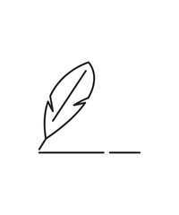 feather icon, vector best line icon.