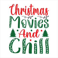 Fototapeta premium CHRISTMAS MOVIES AND CHILL