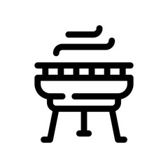 Fototapeta premium grill line icon