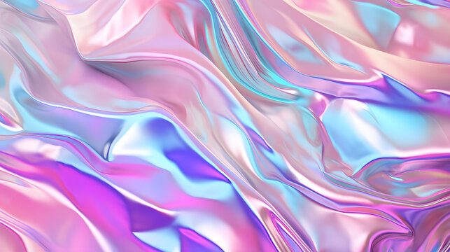 Holographic Backgroundsilver Metallic Iridescent Backgroundpastel Colored  Holographic Texture In Pink Violet Silver Colorscolorful Chrome  Fabriciphone Wallpaper Stock Photo - Download Image Now - iStock
