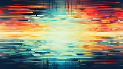 Seamless retro VHS scanlines or TV signal static noise pattern with wind effect. Television screen or video game pixel glitch damage background texture. Vintage analog grunge dystopiaco. Generative Ai - obrazy, fototapety, plakaty