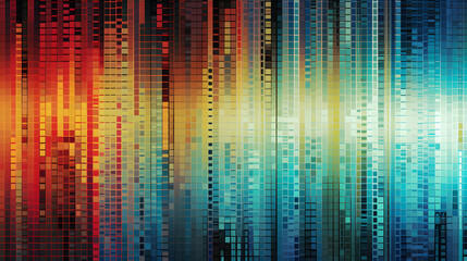 Seamless retro VHS scanlines or TV signal static noise transparent overlay pattern. Television screen or video game pixel glitch damage background texture. Generative Ai - obrazy, fototapety, plakaty