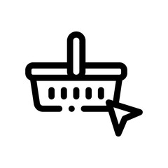 shopping basket line icon