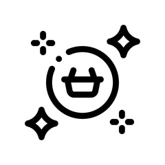 shopping basket line icon