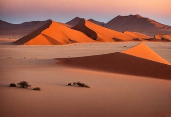 Diamond Dunes: Namibia's Sossusvlei in Morning Glow.