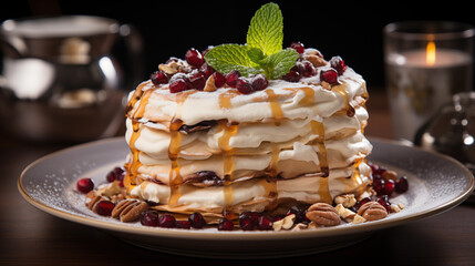 Candlemas Crepes: A mouthwatering stack of Candlemas crepes, a traditional treat served on this holiday
